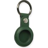 Akıllı Bayi Airtag Anahtarlık Deri Kılıf - Koyu Yeşil