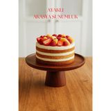 Akıllı Bayi Akasya Ayaklı Sunumluk & Sunum Tabağı & Sunum Servisi 30X30X10 cm