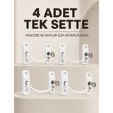 Akıllı Bayi Anahtarlı Pencere Emniyet Kilidi 4 Adet Güvenlik Seti - 0 - 1 Yaş