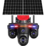 Akıllı Bayi Avenir Solar Güvenlik Kamerası (Tek Panel, 3 Lensli)
