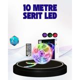 Akıllı Bayi Bluetooth Kontrollü Smart Şerit LED 10M Sese Duyarlı Rgb Aydınlatma - Çok Renkli
