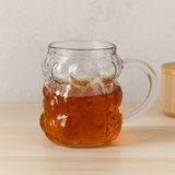 Akıllı Bayi Borosilikat Cam Kulplu Bardak 350 ml Aby - Renkli