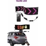 Akıllı Bayi Cama Yapışan En Büyük Boy Telefon Kontrollü LED Ekran Digital Araba Yazısı - Renkli - Standart