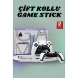 Akıllı Bayi Çift Oyun Kollu 4K Hd Ekran Nostaljik 20.000 Oyunlu Beyaz Game Stick