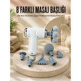 Akıllı Bayi Çok Fonksiyonlu Masaj Tabancası Spor Sonrası Kas Rahatlatıcı 8 Başlıklı Masaj Cihazı