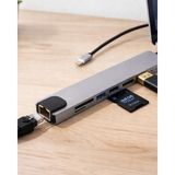 Akıllı Bayi Çok Fonksiyonlu Type C Hub USB HDMI Ethernet Kart Okuyucu - Çok Renkli