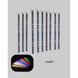 Akıllı Bayi Dekoratif Rgb LED Işık Çubuğu Seti 10 Adet Çubuk Kayan Yıldız Efektli - Çok Renkli