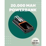 Akıllı Bayi Dijital Ekranlı 20.000 Mah Powerbank | 22.5W Hızlı Şarj + Çoklu Bağlantı Seçeneği