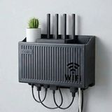 Akıllı Bayi Duvar Tipi Wi-Fi Modem Saklama Kutusu(Siyah) – Kablo Düzenleyici Router Raf Organizer - Çok Renkli