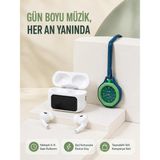 Akıllı Bayi Ekranlı Kablosuz Kulaklık ve Yeşil Çanta Charm Saat Kampanya Seti - standart