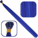 Akıllı Bayi Fiber Sentetik Boncuk Kaynaklık Renkli Saç - Koyu Mavi - 100 Adet - Standart