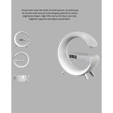 Akıllı Bayi Kablosuz Şarjlı Atmosfer Lambası Bluetooth Hoparlör ve Akıllı Alarm Özellikli - Çok Renkli
