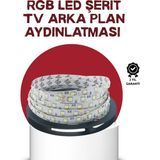 Akıllı Bayi Kendinden Yapışkanlı LED Şerit Televizyon Aydınlatması 2mt - Çok Renkli