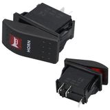 Akıllı Bayi Korna Sembollü Işıksız Yaylı 2 Pinli On-Off 12-24V Marin Switch