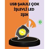 Akıllı Bayi LED Işıklı Acil Durum Düdüklü Anahtarlık Fener - Standart