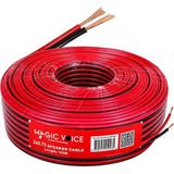 Akıllı Bayi Magicvoice MV-29558 2X0.75MM Siyah Kırmızı 100 Metre Cca Hoparlör Ses Kablosu