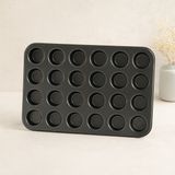 Akıllı Bayi Muffin Kek Kalıbı 24 Bölmeli Siyah Metal - Standart