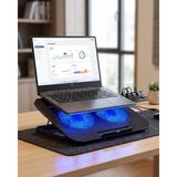 Akıllı Bayi Notebook Soğutucu Fanlı Stand USB Portlu 8 Kademe Laptop Sehpası