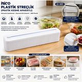 Akıllı Bayi Plastik Folyo - Streçlik Film Kesici 35CM Pratik Kesme Aparatlı Manyetik Sabitleme