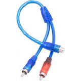 Akıllı Bayi PM-17604 1 Dişi 2 Erkek Rca Y Kablo 30 cm Silikon Kaplı Ses ve Anfi Bağlantı Kablosu - 0,01 gr