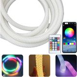 Akıllı Bayi Powermaster PM-26417 Animasyonlu Bluetooth Neon Rgb Kumaş Örgülü Hortum LED 5 Metre 201 Modlu