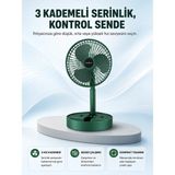 Akıllı Bayi Taşınabilir Katlanabilir Mini Fan 3 Kademeli Şarj Edilebilir - Renkli