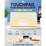Akıllı Bayi Touchpad Tüm Cihazlara Uyumlu Bluetooth Klavye Touchpad Slim Kablosuz Wifi Q Klavye