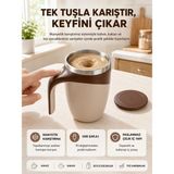 Akıllı Bayi Umut Collection Manyetik Karıştırıcı Kupa USB Şarjlı Otomatik Karıştırma Çift Katmanlı - var - Çok Renkli