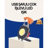Akıllı Bayi USB Şarjlı Mini LED Anahtarlık Fener