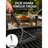 Akıllı Bayi Uzun Saplı Paslanmaz Çelik Izgara Temizlik Fırçası Yeni Nesil