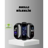 Akıllı Bileklik Adım Sayarlı Kalori Takipli Bildirim Uyumlu IP67 Nemere - 1 - Renkli