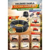 Akıllı Damla Sulama Seti 100M | Wifi + Otomatik Zamanlayıcı Dahil | 16MM Pe Hortum | 40 Damlatı