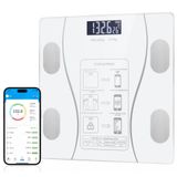 Akıllı Dijital Tartı, 180 Kg Taşıma Kapasiteli, App Uygulamalı Vücut Takibi, Vücut Yağ Kas Su Oranı Ölçümü, Vücut Kitle Endeksi Hesaplama, Dayanıklı Temperli Cam, Lcd Ekranlı Dijital Banyo Baskülü