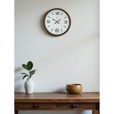 Akıllı Durak 36 cm Kahverengi Modern Dekoratif Duvar Saati