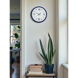 Akıllı Durak 36 cm Lacivert Modern Dekoratif Duvar Saati