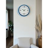Akıllı Durak 36 cm Mavi Dekoratif Duvar Saati