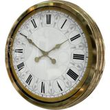 Akıllı Durak 60 cm Gold Metal Roma Rakamlı Duvar Saati