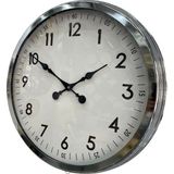 Akıllı Durak 60 cm Krom Metal Dekoratif Duvar Saati