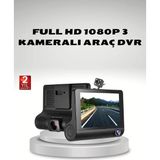 Akıllı Durak Araç Kamerası 3’lü Full Hd Dvr 1080P Gece Görüşlü ve G-Sensörlü