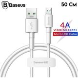 Akıllı Durak Baseus Mini White Micro USB 4A Oppo Vıvo Dash USB Şarj Kablosu 0.5CM-(5775)