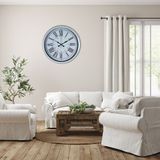 Akıllı Durak Beyaz 40 cm Roma Rakamlı Şık Duvar Saati