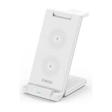 Akıllı Durak Duzzona 15W Katlanır 3 In 1 Telefon Kulaklık Saat Kablosuz Şarj STANDI-(5775)