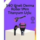 Akıllı Durak Evde Güvenli Kullanım Için Titanyum Derma Roller – Siyah Saplı