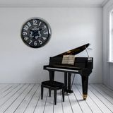 Akıllı Durak Iron Legacy Krom 60 cm Çarklı Duvar Saati