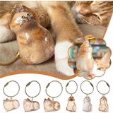 Akıllı Durak Kedi Şeffaf Anı Anahtarlığı - Kedi Figürlü - Karışık Model