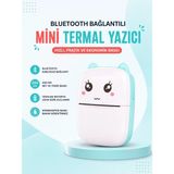 Akıllı Durak Mürekkepsiz Baskı Teknolojili Bluetooth Cep Yazıcısı - Mavi