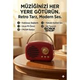 Akıllı Durak Nostaljik Retro Bluetooth Hoparlör - Fm Radyo, USB ve Bluetooth Kablosuz Hoparlör