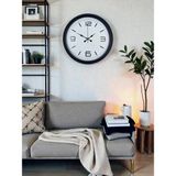 Akıllı Durak Sade & Şık Siyah 40 cm Metal Dekoratif Duvar Saati