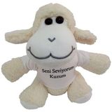 Akıllı Durak Seni Seviyorum Kuzum Tişörtlü Peluş Kuzu Oyuncak