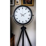 Akıllı Durak Siyah & Beyaz Saf Sade Tasarım Tripod Ayaklı Saat